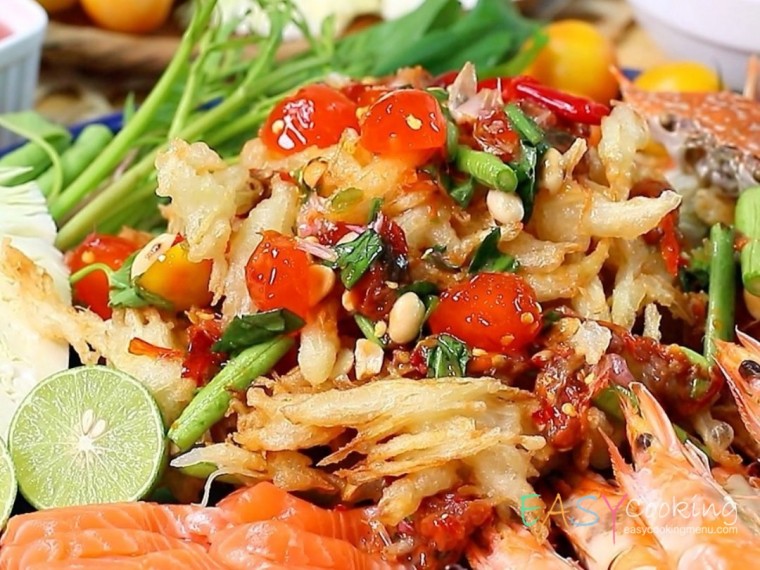 ส้มตำทอดซุปเปอร์ไข่เค็ม