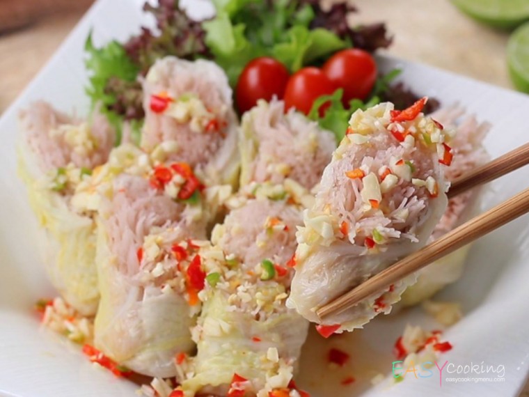 หมี่ข้าวกล้องนึ่งมะนาว