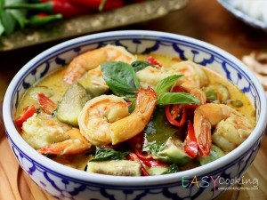 แกงเขียวหวานกุ้งสด