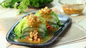 ปลาแพงกาเซียส ดอรี่นึ่งผักกาดขาว