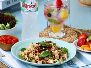 ลาบเต้าหู้ + infused water