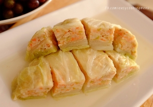ซาลาเปาผักใส้กุ้งสับ