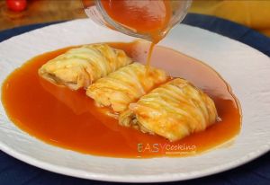 กะหล่ำม้วนเต้าหู้อกไก่