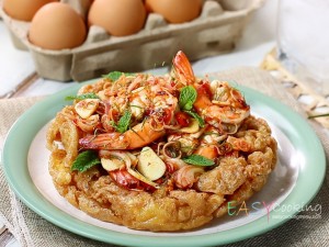พล่ากุ้งไข่ฟู