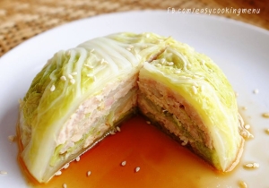 ซาลาเปาผักใส้หมูสับ
