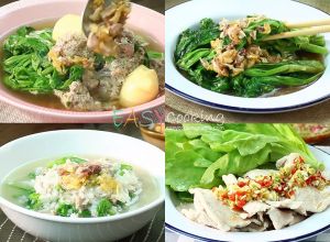 4 เมนูอร่อยจากผักตั้งโอ๋ (ผักตั้งโอ๋ที่ถูกต้องหน้าตาแบบนี้นะ)