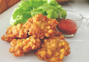 ทอดมันข้าวโพด (กุ้งสับ)