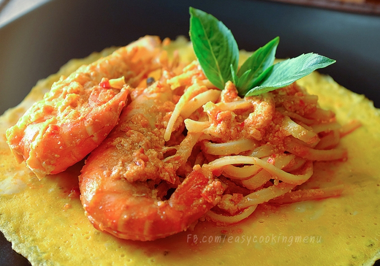 พาสต้าซอสเพสโตกุ้งแม่น้ำ
