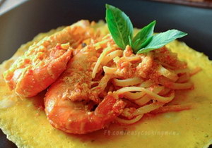 พาสต้าซอสเพสโตกุ้งแม่น้ำ